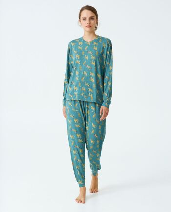 Pyjama femme modal estampé J&J Brothers - JJB_DP0600 1