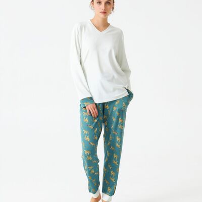 Modaler Damen-Pyjama mit Stempel J&J Brothers - JJB_DP0601