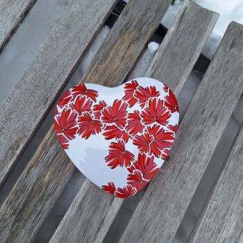 Bougie artisanale coeur et fleurs SAint-Valentin 2
