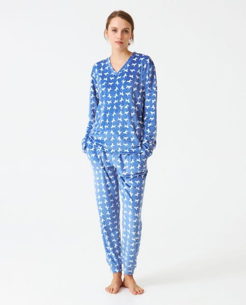 Pijama mujer terciopelo estampado J&J Brothers - JJB_DP0800