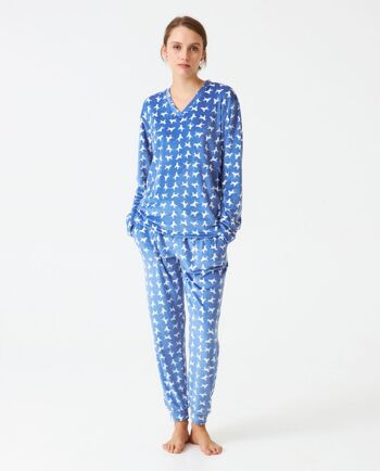 Pyjama femme terciopelo estampado J&J Brothers - JJB_DP0800 1