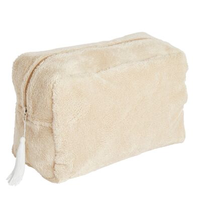 Bamboo toiletry bag - Biscuit