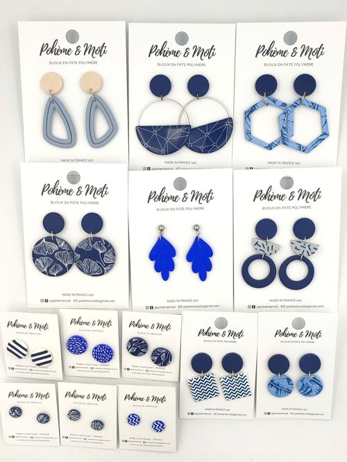 Lot de Boucles d'oreilles en pâte polymère