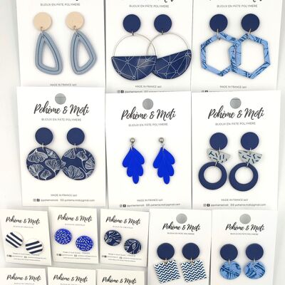 Set of polymer clay earrings