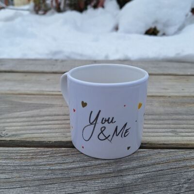 Small You & Me Valentine's Day coffee mug