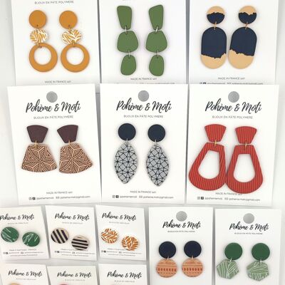 Set of polymer clay earrings