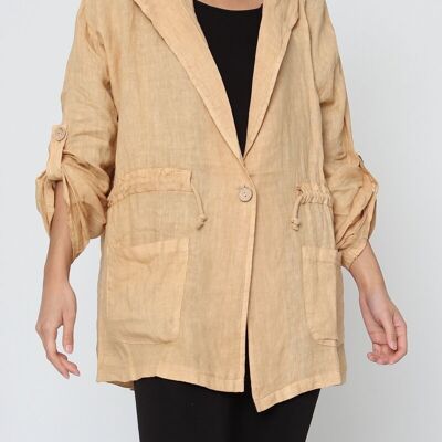 Linen vest with hood REF. 5946