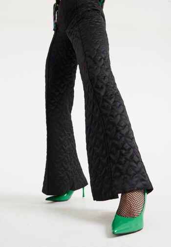 House Of Holland - Pantalon matelassé à motif cœur - Noir 3