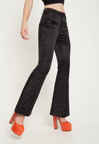 House Of Holland - Pantalon matelassé à motif cœur - Noir 5