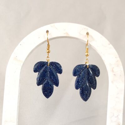 Leaf dangling earrings - NATURAL