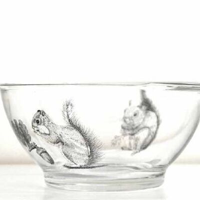 children's tableware, children's glass squirrel ear bowl