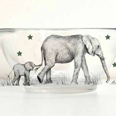 Kindergeschirr, Elefantenohrschale aus Glas für Kinder