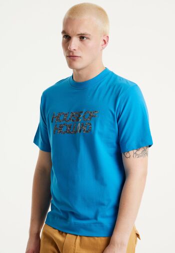 T-shirt imprimé par transfert bleu électrique House Of Holland 2