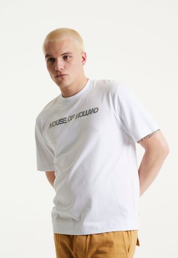 House Of Holland - T-shirt holographique imprimé par transfert arc-en-ciel - Blanc 5