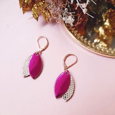 LES LOULOUS Fuchsia earrings