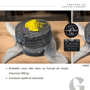 Fromage de Chèvre affiné aux CENDRES (500gr) - World Cheese Awards Argent 2022-2023 4