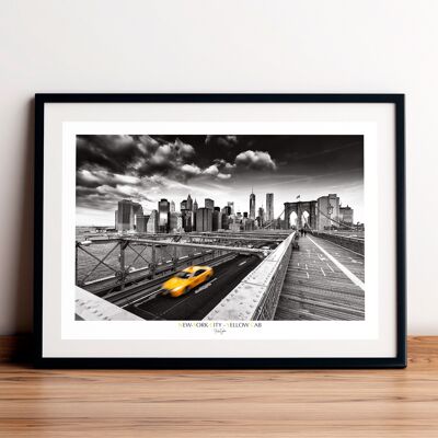 Poster 50 x 70 cm - Yellow Cab, New-York City