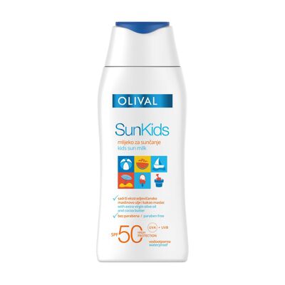 Crème solaire pour enfants SPF 50.