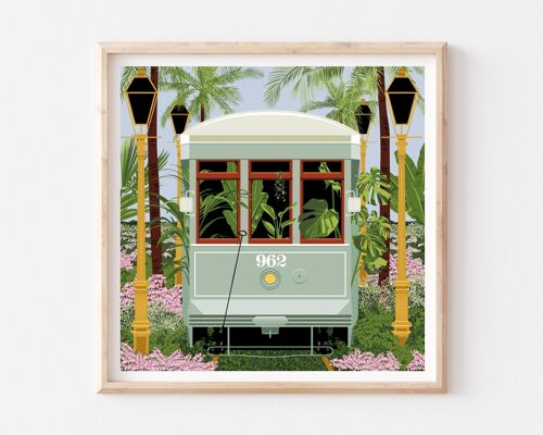 Plants Tram in New Orleans Art Print / Poster / Wall Art