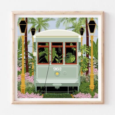 Pflanzen Straßenbahn in New Orleans Kunstdruck / Poster / Wandkunst
