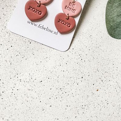 earrings Love - Handmade from polymer clay