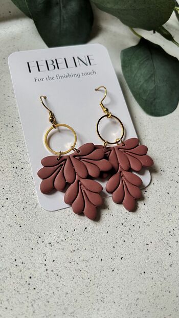 Boucles d'oreilles Elena - Faites à la main en pâte polymère 4