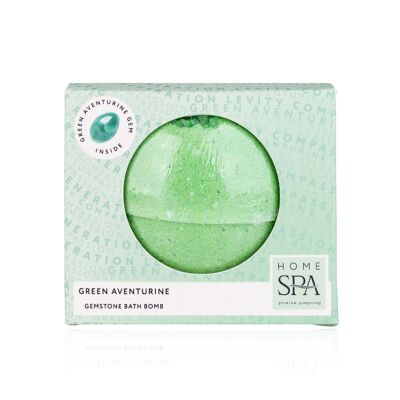 Bombe de bain HOME SPA avec pierre de quartz aventurine dans le noyau