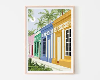 Maracaibo au Venezuela Art / Affiche de voyage tropical / Décor mural de salon vibrant 1