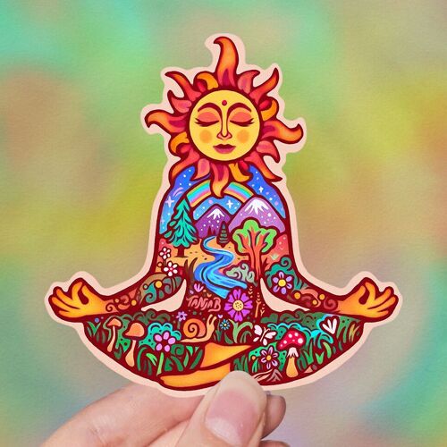 Sun Meditation - Sticker