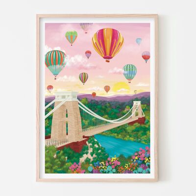 Bristol Clifton Bridge Art Print