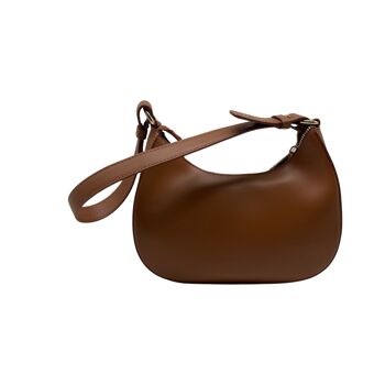 SAC EPAULE CUIR LISSE OCEANE CAMEL 2