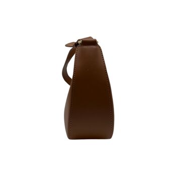 SAC EPAULE CUIR LISSE OCEANE CAMEL 3