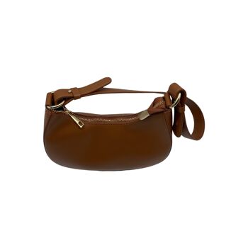 SAC EPAULE CUIR LISSE OCEANE CAMEL 4