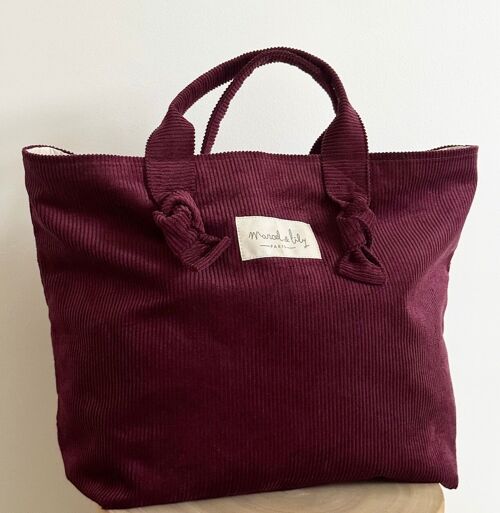 City Bag velours - Purple
