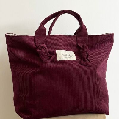 City Bag velours - Purple