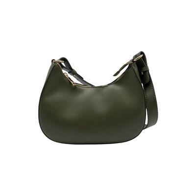 SAC EPAULE CUIR LISSE OCEANE VERT