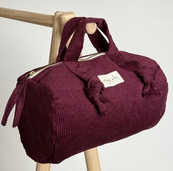 Mini sac polochon XXS en velours- Purple 1
