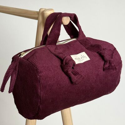 Mini XXS velvet duffel bag - Purple