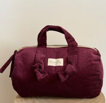 Mini sac polochon XXS en velours- Purple 2