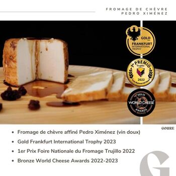 Fromage de chèvre affiné Pedro Ximénez (500gr) - Médaille d'or 'Trophée International de Francfort' 2023 2