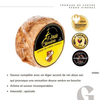 Fromage de chèvre affiné Pedro Ximénez (500gr) - Médaille d'or 'Trophée International de Francfort' 2023 4