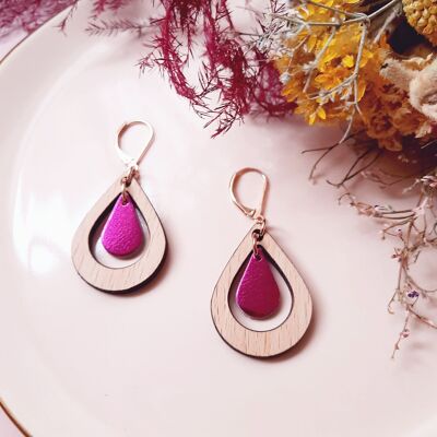 AMANDE Fuchsia earrings