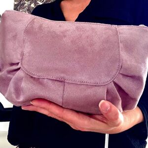 Pochette eventail vieux rose