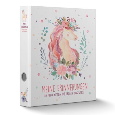 Collector's folder for kindergarten and daycare - unicorn