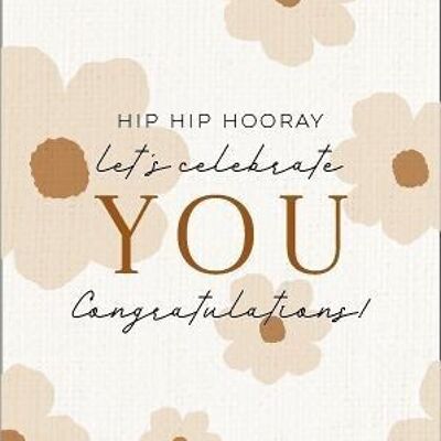 Tarjeta de felicitación | Hip hip hurra celebrarte