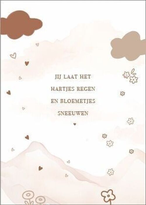 Greeting cards | Jij laat het hartjes regenen