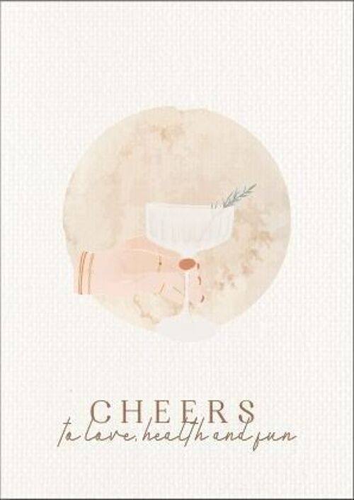 Greeting card | Cheers to health and fun