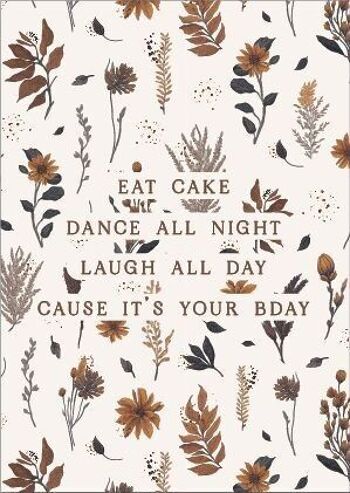 Carte de vœux | Manger du gâteau et danser toute la nuit 1