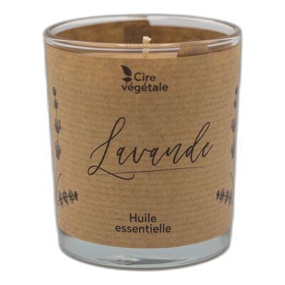 Bougie parfumée cire végétale - Huile essentielle de lavande