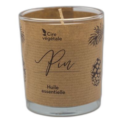 Scented vegetable wax candle - Pine essential oil